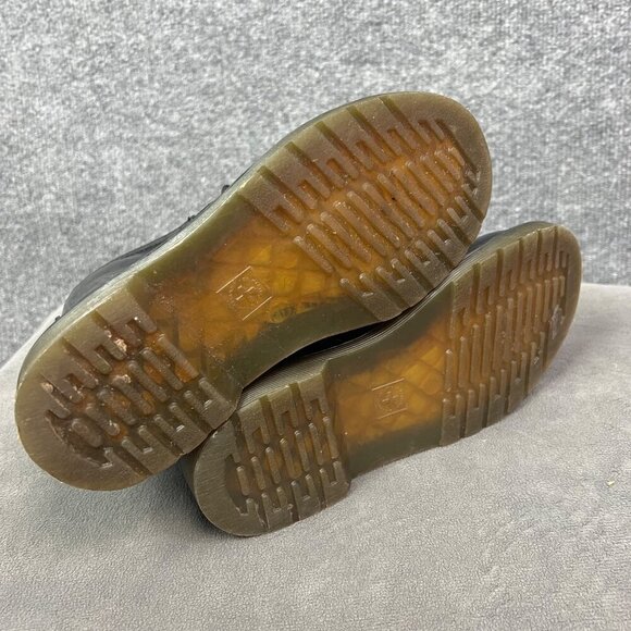 Dr. Martens KID Leather Lace Up Combat Boots size 3 ankle zipper JY004 - Picture 4 of 7